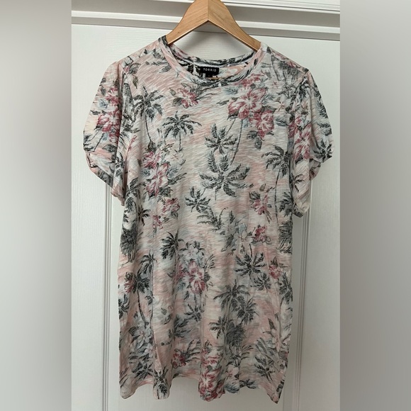 Torrid Cotton Modal Slub Crew Twist Tropical Print Tee - Picture 4 of 8